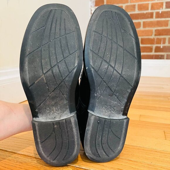 SAS Size 10.5 M Leather Ambassador Lace Tripad Shoes Black - Picture 7 of 16